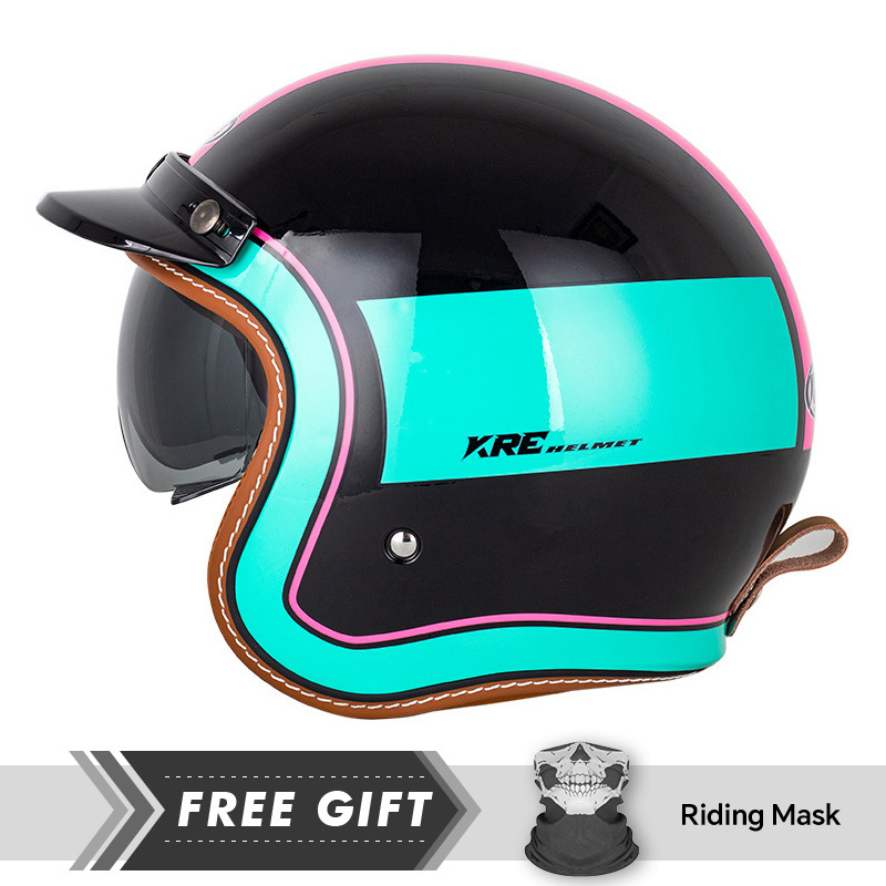 Motorcycle Gear In Store - Adult Motorcycle Helmet Vintage Jet Helmet
