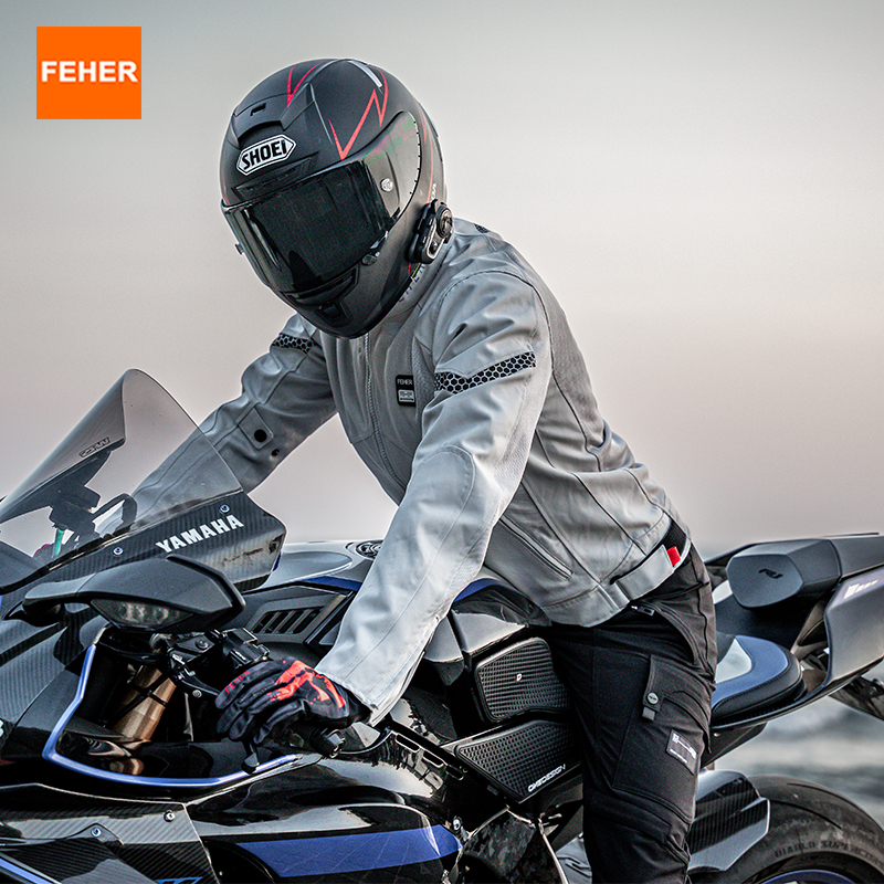 Motorcycle Gear Jacket - FEHER Men's Motorcycle Jacket Summer 100%