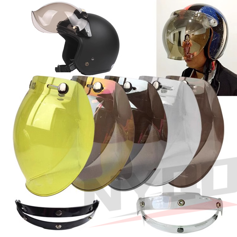 Motorcycle Gear Vintage - Motorcycle Helmet Bubble Visor Motorbike Helmet