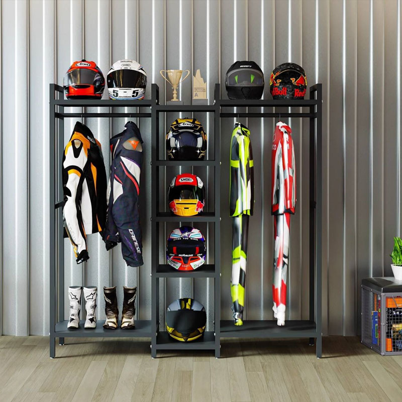Motorcycle Gear Rack - Helmet, cycling clothing rack, motorcycle equipment