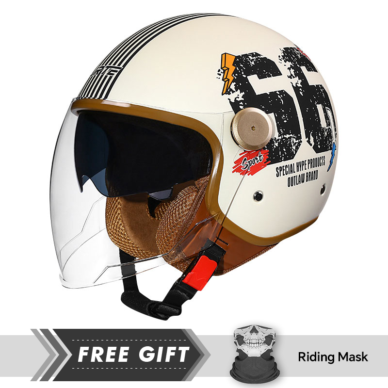 DOT ECE Approved Retro 3/4 Ope - Motorcycle Gear In Store recensione e prezzo