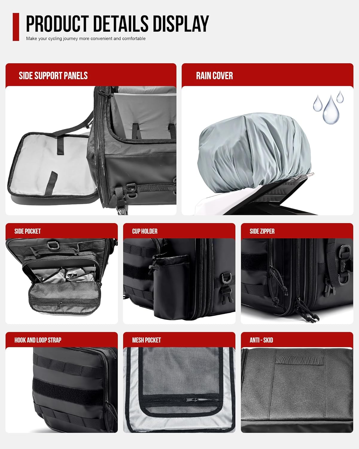 Motorcycle Tail Bag Expandable - Tail Bag Rack recensione e prezzo
