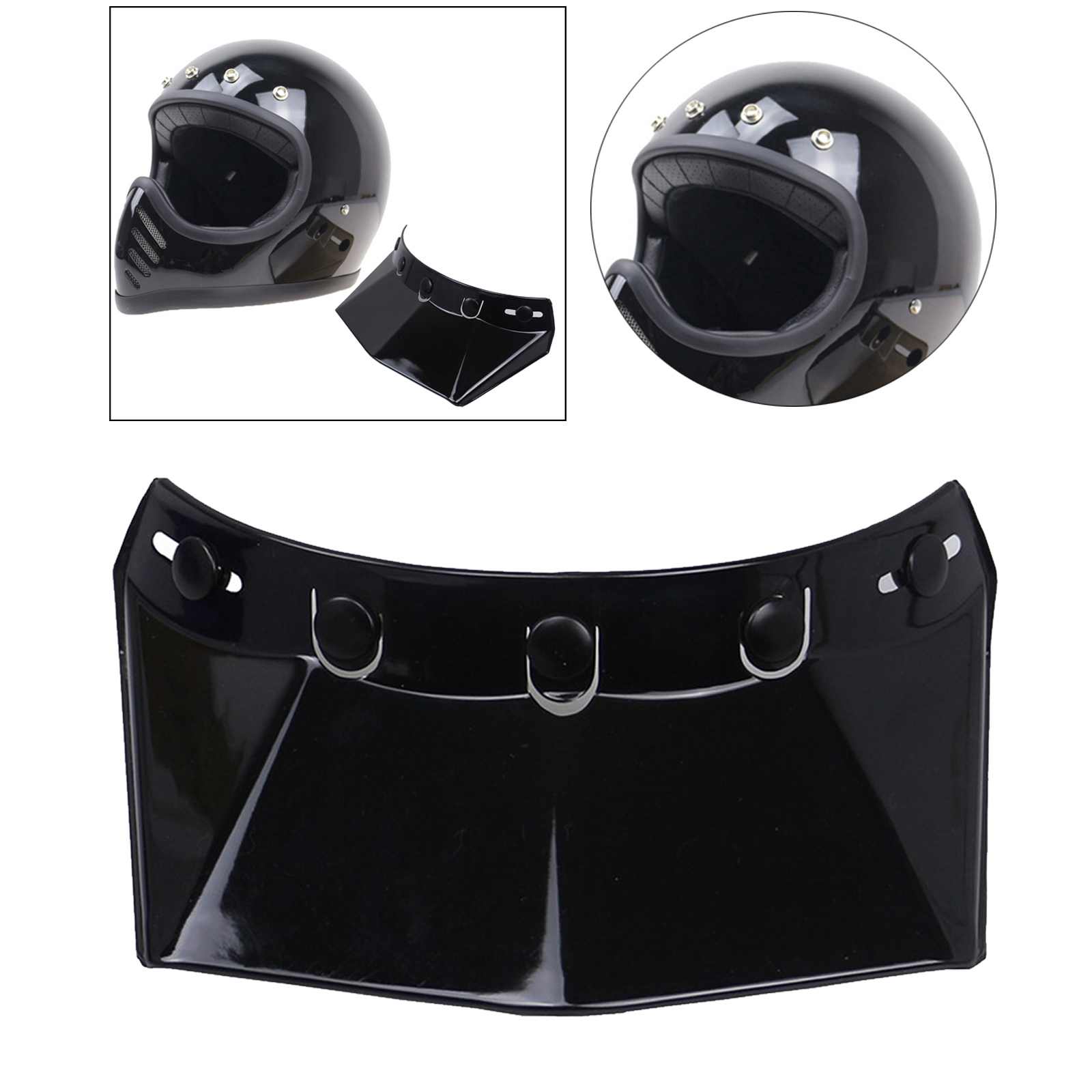 5-Snap Helmet Sun Visor Peak M - Motorcycle Gear Vintage recensione e prezzo