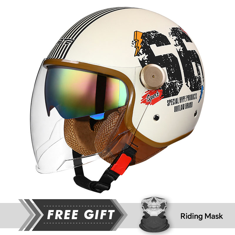 Bright WhiteOpen Face Motorcyc - Motorcycle Gear In Store recensione e prezzo