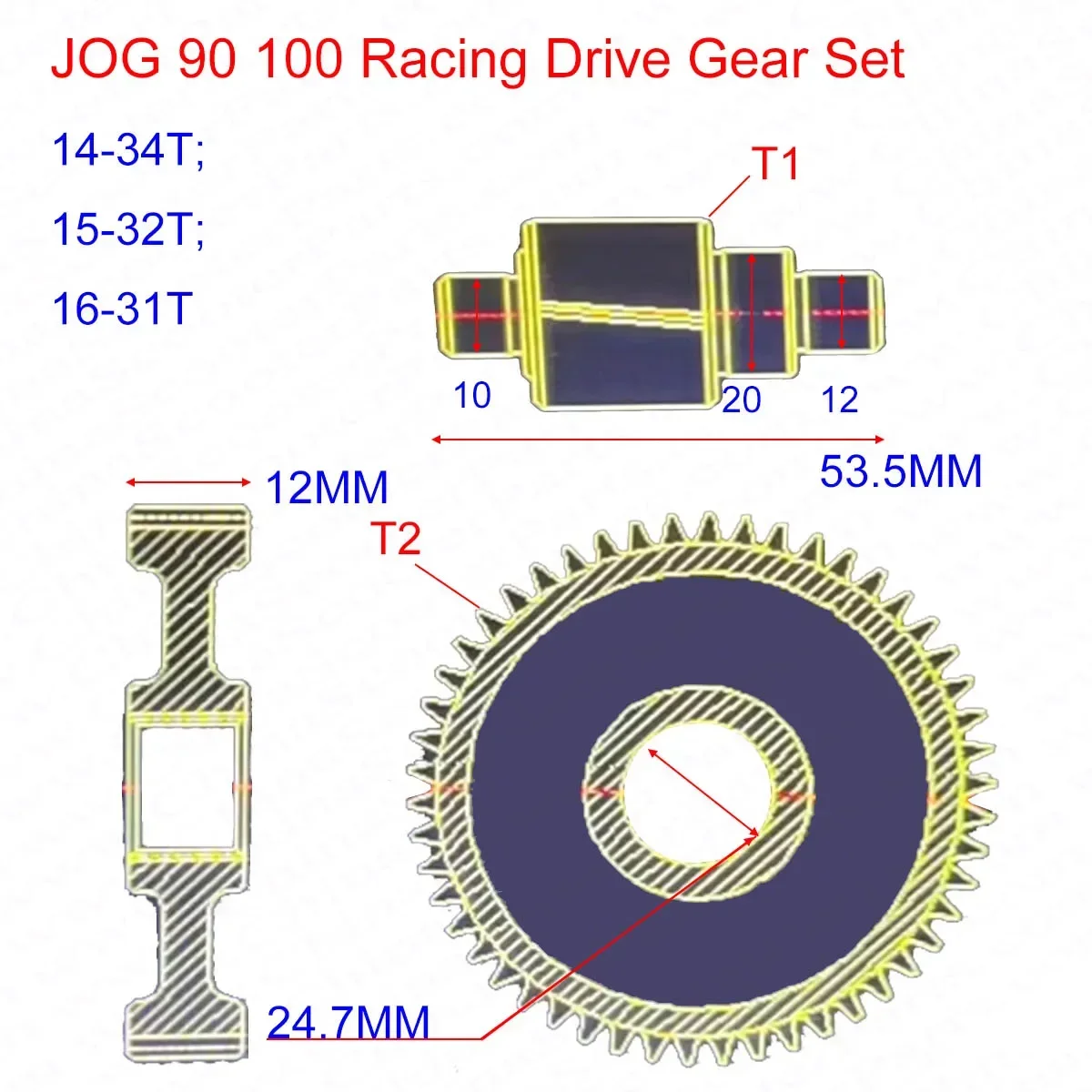 Racing Final Drive Gear Set JO - Motorcycle Gear For Sale recensione e prezzo