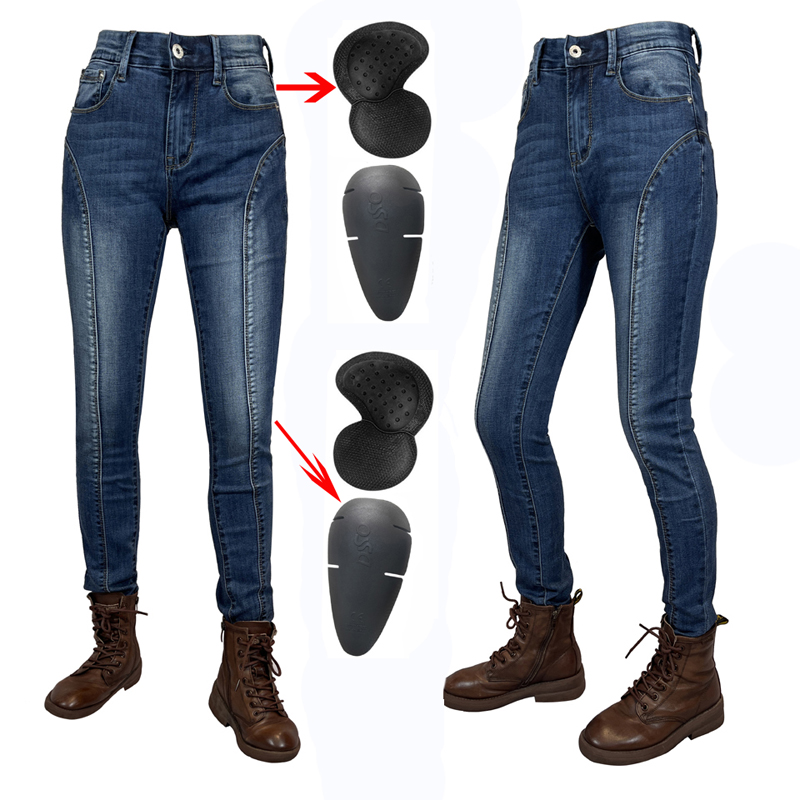 Protective jeans Women Motorcy - Motorcycle Gear Blue recensione e prezzo