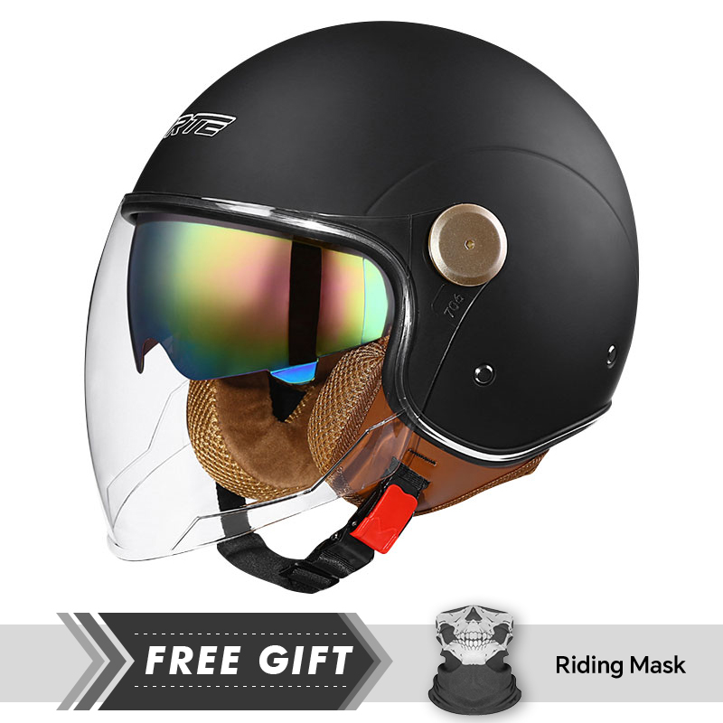 Matte Black Double Lens Open F - Motorcycle Gear In Store recensione e prezzo