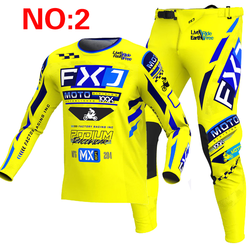 2025 FXJ motocross jersey and  - Motorcycle Gear Blue recensione e prezzo