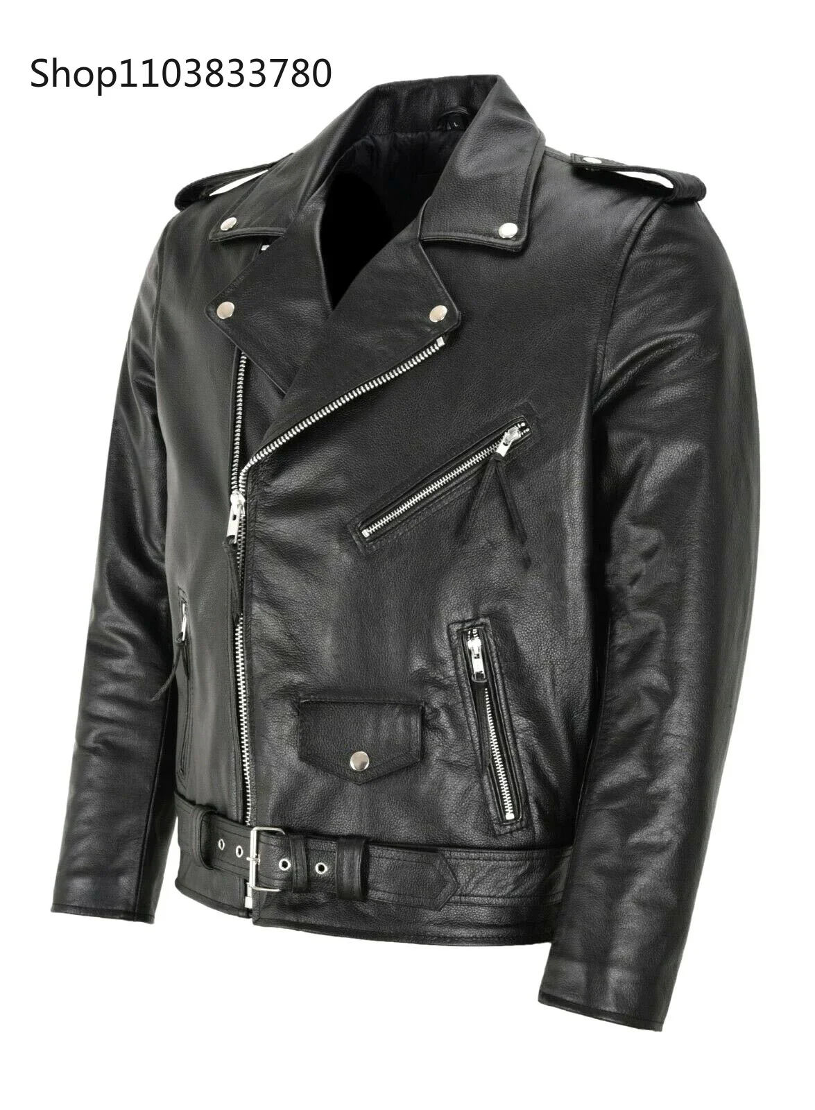 Men PU Leather Jacket Motorcyc - Motorcycle Gear Jacket recensione e prezzo