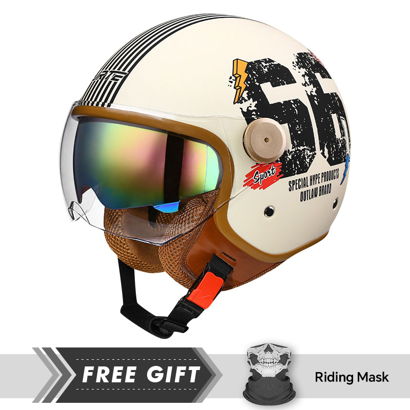DOT Approved Open Face Helmet  - Motorcycle Gear In Store recensione e prezzo