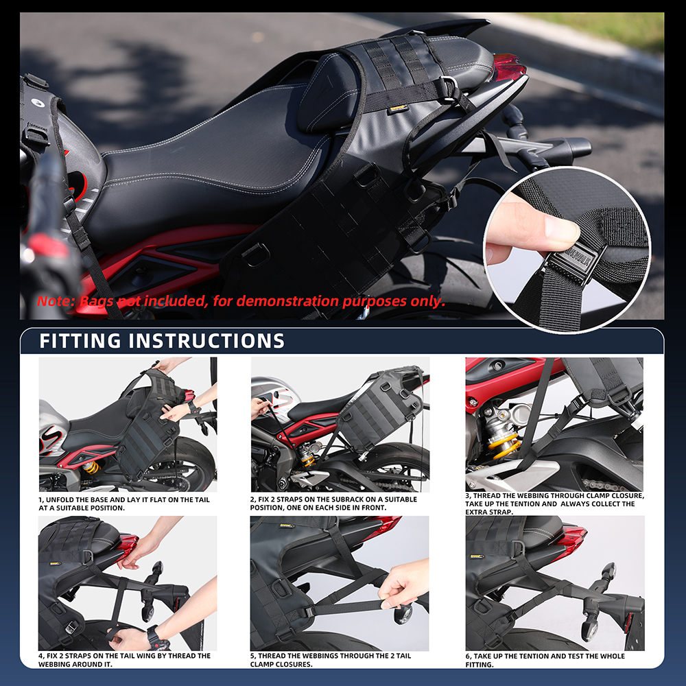 Rhinowalk Motorcycle Saddle Ba - Tail Bag Rack recensione e prezzo