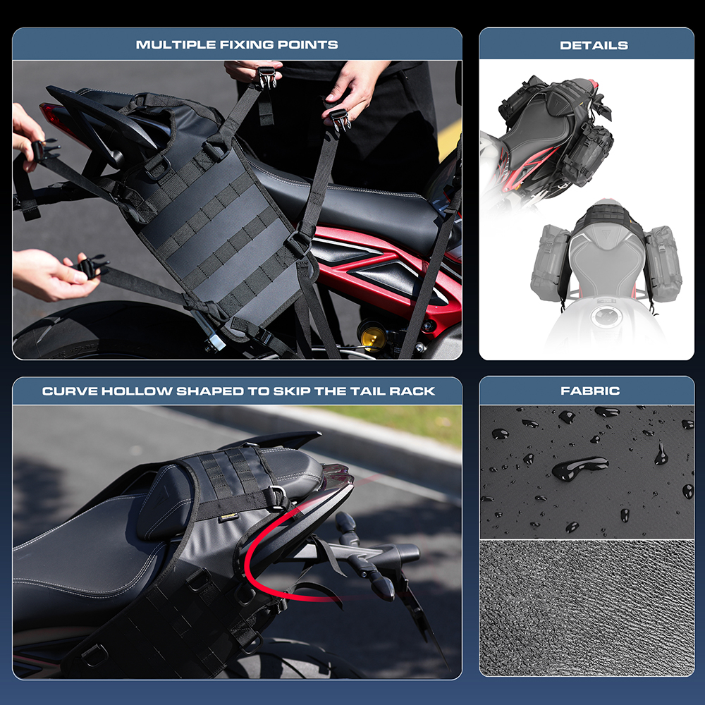 Rhinowalk Motorcycle Saddle Ba - Tail Bag Rack recensione e prezzo