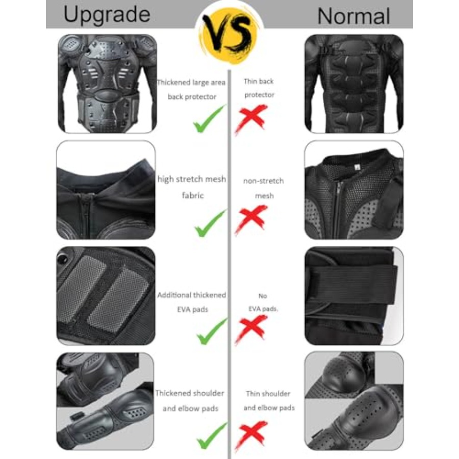 Motorcycle Jacket Armor Suit-D - Motorcycle Gear Jacket recensione e prezzo