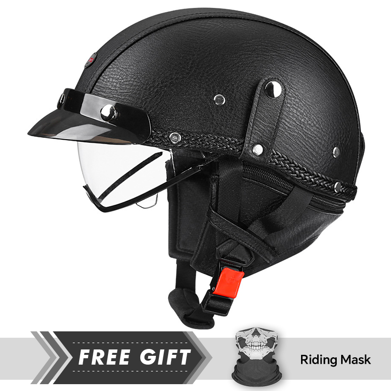 Men's Retro Motorcycle Half He - Motorcycle Gear In Store recensione e prezzo