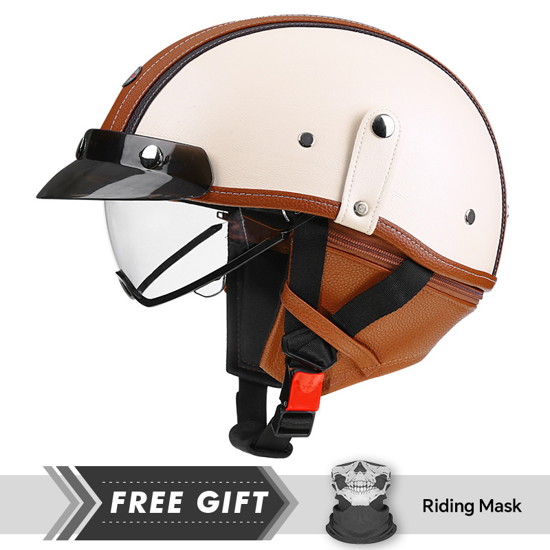 Men's Retro Motorcycle Half He - Motorcycle Gear In Store recensione e prezzo