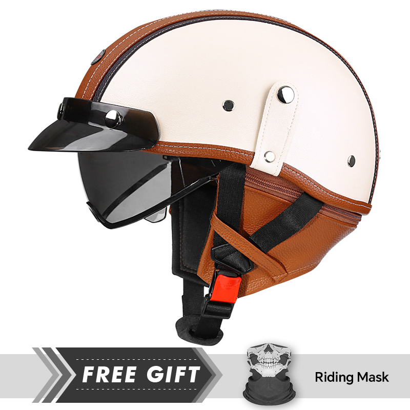 Men's Retro Motorcycle Half He - Motorcycle Gear In Store recensione e prezzo