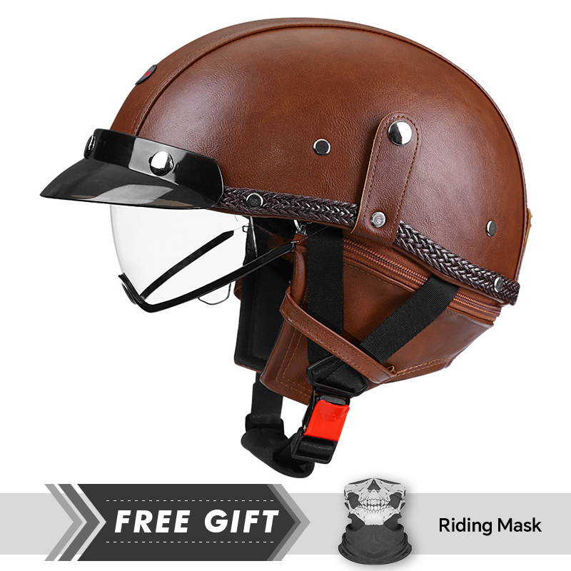 Men's Retro Motorcycle Half He - Motorcycle Gear In Store recensione e prezzo