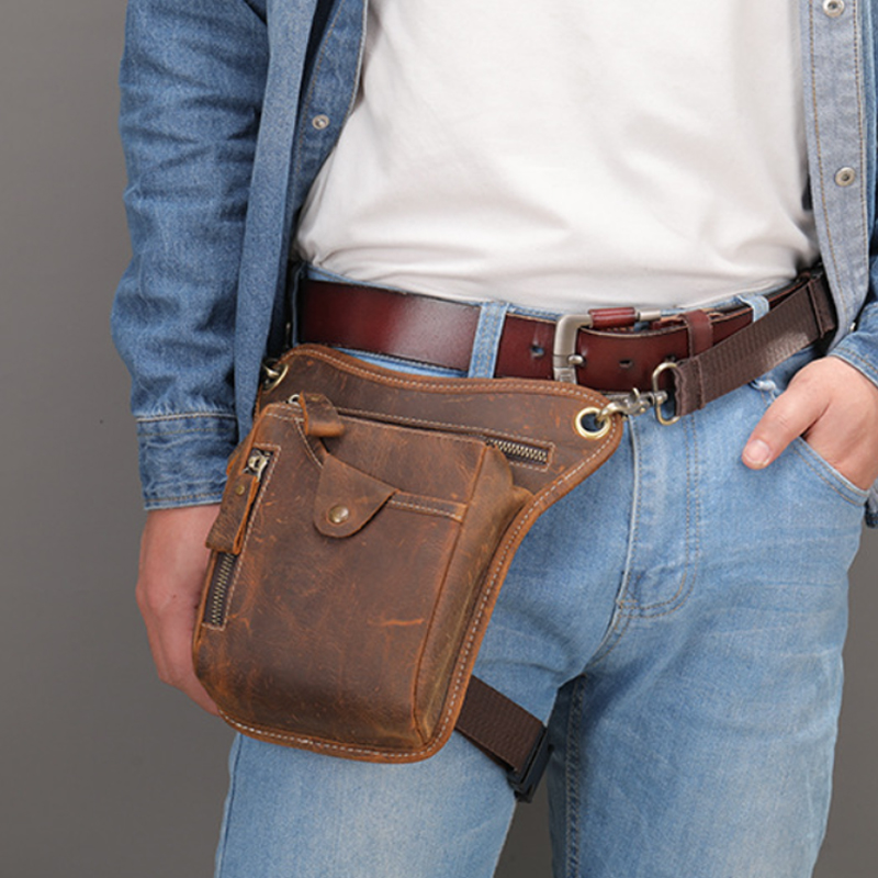 Vintage Pu Leather Waist Pack  - Motorcycle Gear Vintage recensione e prezzo