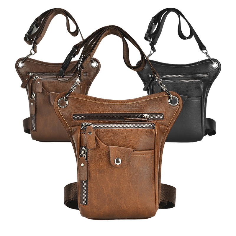 Vintage Pu Leather Waist Pack  - Motorcycle Gear Vintage recensione e prezzo