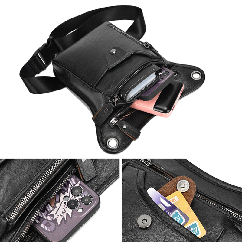 Vintage Pu Leather Waist Pack  - Motorcycle Gear Vintage recensione e prezzo