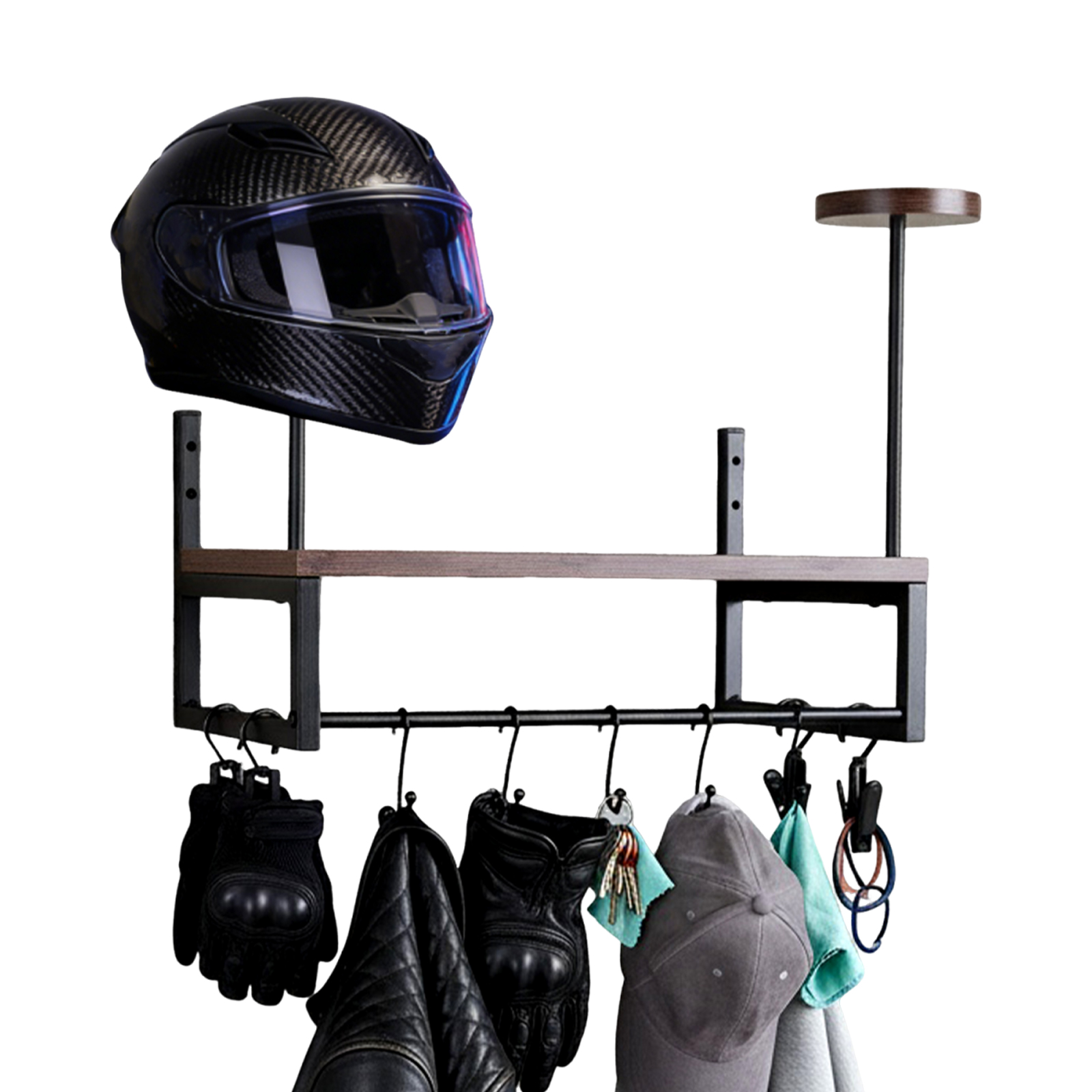 Wooden Motorcycle Helmet Holde - Motorcycle Gear Rack recensione e prezzo